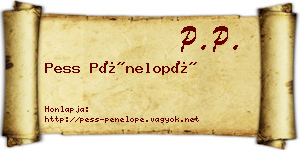 Pess Pénelopé névjegykártya